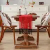 Caminho de Mesa de Renda com um Toque de Luxo Leve Vintage de Alto Padrão, Mesa de Jantar Decorativa Novo Estilo Crochet com Franjas Estilo Americano Natal Fronteiriço