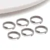 5-12mm Cor de Aço Aço Inoxidável Anel Duplo Anel de Conexão para Joias Acessórios para Joias DIY Argola de Chave Anel de Pônei Anel Duplo