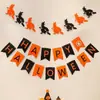 Decoración de banderín de tela no tejida para Halloween actividad de tienda en centro comercial diseño de escena de fiesta creativa flor de arrastre