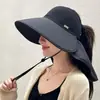 Chapéu-xale de topo aberto chapéu de sol verão ciclismo aba proteção solar facial ultravioleta proteção solar pescoço praia