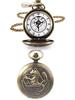 Reloj de Bolsillo Grabado Láser Brillante Retro Doble Cara Luz Cuarzo Reloj de Bolsillo Boshiya Reloj de Bolsillo Casual Fabricante Directo Mayorista