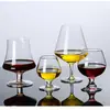 Venta directa copa de vino tinto de vidrio copa de vino de estilo europeo para el hogar copa enana de champán copa de brandy copa de vino se puede imprimir el logotipo