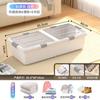 Caja de almacenamiento para la parte inferior de la cama, caja de almacenamiento para ropa, edredón, acabado transparente, con cajón con ruedas, para el hogar