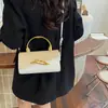 Bolso Candado Transfronterizo para Mujer, Bolso Cuadrado Pequeño, Bolso de Hombro Cruzado de Moda Nicho, Bolso Cruzado de Verano con Textura