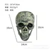 Decorações de caveira para o chão de Halloween, decorações de gramado de terror, montagem de cena para casa mal-assombrada e sala de fuga, conjunto de três peças de decorações de caveira