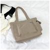 Bolso de mano de lona de gran capacidad para estudiantes universitarios, bolso grande para mujer, bolso de hombro tipo bandolera, 2023