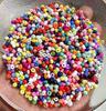 Pintura al horno cuentas de mijo 50g 2 3 4mm color sólido cuentas sueltas punto de cruz cuentas de vidrio material para accesorios de pulsera DIY venta al por mayor