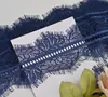 Tela de Borde de Encaje de pestañas de Doble Cara de 3 m de Largo para Decoración de Escote de Vestido, Borde de Encaje Bordado Hueco