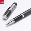 Deli/Deli S82 Pluma de Gel Metálica Pluma Estudiante Oficina Negocios Pluma de Firma Negra 0.5mm Punta de Bala