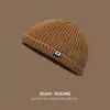 Gorro de Melão Tricotado Outono e Inverno Masculino Chapéu de Lã Versátil Gorro Hipster Feminino Tendência Novo Chapéu de Hip-Hop de Proprietário