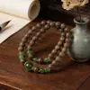 Pulsera de Pulsera de Cuentas Aromáticas Naturales Medicina China 0.8 Piedra de los Dieciocho Tesoros + Cuarcita Jade Doble Círculo Diseño DIY Venta al por Mayor