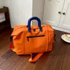 Bolsa de Yoga Fitness Color Block Estilo Coreano Nova Bolsa Esportiva Externa Transfronteiriça com Carrinho para Viagens de Negócios Expansível Mala de Viagem