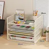 Estantería de escritorio, organizador de archivos para escritorio de oficina, estantería vertical de varios niveles para niños, estante de almacenamiento para habitaciones de estudiantes