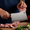 Cuchillo de Cocina de Acero Inoxidable para Uso Doméstico, Cuchillo para Cortar Huesos, Cuchillo para Filetear, Cuchillo de Cocina Afilado para Cortar y Rebanar, Cuchillo de Cocina de Doble Propósito con Mango Hueco para Comercio Transfronterizo