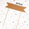 Decoración de Pastel de Papel Kraft Enchufe Tarjeta FELIZ CUMPLEAÑOS Tarjeta Escribible para Hornear