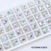 Dongzhou Cristal 10mm Quadrado Gordo Diamante para Nail Art Vidro K9 Diamante Brilhante Luxo Quadrado Cantos Arredondados Brincos Caixa Bolsa Acessórios para Nail Art