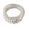 Novo Estilo Chinês Branco Cinzeiro Lua Crescente Círculo Duplo Pulseira Empilhada Exquisita Simples Moda Elegante Versátil Pulseira de Namorada para Mulheres