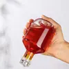 Venta Directa de Botellas Redondas de Vidrio Transparente, Botellas de Vino Vacías, Botellas Auto-Sellantes para Vino de Frutas Casero, Licores e Infusiones de Vino, con Sellado Automático y Sub-Embotellado de Almacenamiento