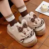 (Selecionado rigorosamente) Chinelos de Algodão para Outono e Inverno, Chinelos de Desenho Animado para Casa Pai e Filho, Sapatos de Algodão Antiderrapantes para Meninas, Chinelos de Algodão para Crianças Maiores