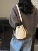 Exterior Individual Estilo Coreano Estilo Literario Nicho Bolso Pequeño de Tela de un Solo Hombro Cruzado Bolso para Teléfono Móvil Bolso Pequeño de Barril de Moda Casual para Mujer Todo-partido