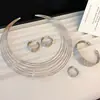 Brincos Anéis Pulseiras de Metal Multicamadas Transfronteiriços Europeus e Americanos Senso de Design Nicho Gargantilha Personalidade Conjunto de Joias Versátil