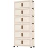 Gabinete de Almacenamiento Transparente Modelo Nuevo Gabinete de Almacenamiento con Puerta Estante de Almacenamiento Multicapa Gabinete de Plástico para Snacks Gabinete de Almacenamiento para Niños