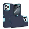 Nueva venta caliente adecuada para ip16promax contraste de color defensa tres en uno TPU PC cubierta superior e inferior funda de teléfono anticaída