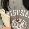 Collar Colgante Retro de Metal Europeo y Americano con Acabado Desgastado Cadena Larga Apilada para Suéter Cadena para Clavícula Accesorios