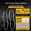Conector de pino de fivela dupla de diamante alta velocidade oito anéis amarelo embalagem luya pin pesca a granel acessórios de pesca