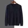 Novedad Otoño e Invierno 2024 Tejido de Cachemir para Hombre de Manga Larga Versátil, Cómodo, Amigable con la Piel, Holgado y Suave, Cuello en V, Ropa Interior