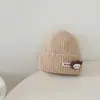 Gorro de punto para bebé estilo coreano, gorro de punto lindo con lazo de dibujos animados, nuevo gorro de lana de otoño e invierno para niñas, comercio exterior