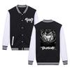 Traje de béisbol informal de Amazon para hombre, estilo europeo y americano, holgado, con estampado de espadas legendarias, color negro y con entrañas de Berserk.