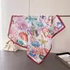 Lenço Quadrado Estampado de Seda para Lazer em Feriados, Xale, Lenço de Pescoço, Toque de Alta Qualidade, Lenço Quadrado Pequeno para Amarrar no Pescoço, Lenço de Cabeça, Lenço de Seda, Lenço Feminino