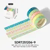 Fita Washi Bobo Gummy Series Embalada com Caixa 5 Rolos para Journaling DIY, Materiais de Diário, Adesivos Decorativos para Colagem