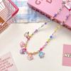 Collar de cuentas de fresa con diseño de niña de dibujos animados, nuevo estilo, cadena colgante de resina para niña pequeña, estilo coreano, joyería dulce para niños.
