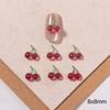 Accesorios para Arte de Uñas de Cereza Transparente como Hielo, Mini Pedrería de Resina de Cereza Fresca y Tridimensional, DIY Accesorios para Uñas Portátiles al por Mayor