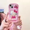 Colgante de Gato Kt Expandido Lindo de Dibujos Animados para Funda de Teléfono Móvil Iphone16 Apple 15 Adecuado para 13/14Pro Max Anticaída