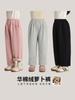 Pantalones de Invierno Nuevos para Niñas Momojia 2024 Invierno Nuevo Versátiles de Punto Casual Largos para Niños con Forro Grueso de Felpa