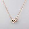 Collar europeo y americano AliExpress explosión amor cadena clavícula acero titanio moda joyería para damas collar con colgante de amor al por mayor