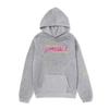 Sudadera con Capucha Hip Hop de Marea Europea y Americana Transfronteriza pink555555 Graffiti Telaraña Otoño e Invierno Nuevo Suéter Estampado
