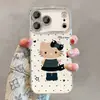 Diseño de Gato de Lunares Adecuado para Funda de Teléfono Apple 17 Promax iPhone 15 con Pulsera 16 Pequeño Estilo Chanel 14 Estilo Femenino de Dibujos Animados