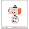Válvula Borboleta Pneumática de Aço Inoxidável 304 para Soldagem Pneumática Laticínios Válvula Borboleta Pneumática de Solda de Topo Grau Sanitário