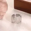 Anillo Exagerado de Acero Inoxidable con Forma de Corazón y Flor Estilo Europeo y Americano Chapado en Oro de 18K Estilo Ins Anillo Geométrico Simple de Mariposa para Mujeres Venta al por Mayor