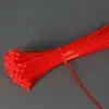 Cinchos de Nylon de Colores con Cierre Automático, Correas de Plástico para Atar, Correas de Gestión de Cables Estándar Nacional, Cinchos Rojos y Verdes para Cables