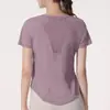 Ropa de Fitness para Mujer Camiseta Deportiva de Running Verano Fina Holgada Secado Rápido Manga Corta Profesional para Entrenamiento Fitness Yoga