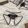Amo Lingerie Lingerie Sexy Francesa Calcinha Fina com Laço Rosa Renda Respirável Cintura Média Calcinha Feminina