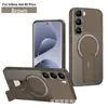Adequado para Capa de Celular Magnética Padrão Fibra de Carbono para Transsion Hot 70 com Cobertura Total, Suporte para Note60, Capa Protetora Anti-Queda