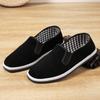 Zapatos de Lona Transpirables con Suelas Gruesas tipo Llanta, Zapatos de Trabajo para Caminar sin Cordones de Suela Blanda, Zapatos Planos sin Cordones Antideslizantes