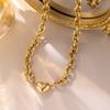 Collar de Acero de Titanio Nuevo de Lujo Ligero para Mujer Explosivo Nicho Japonés y Coreano Simple Geométrico Elegante Versátil Color Libre Cadena para Clavícula