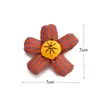 Nova Flor de Cinco Pétalas Xadrez Flor Broche Boneca DIY Adorno de Cabeça Grampo de Cabelo Material Chave Mochila Pequeno Pingente Acessórios